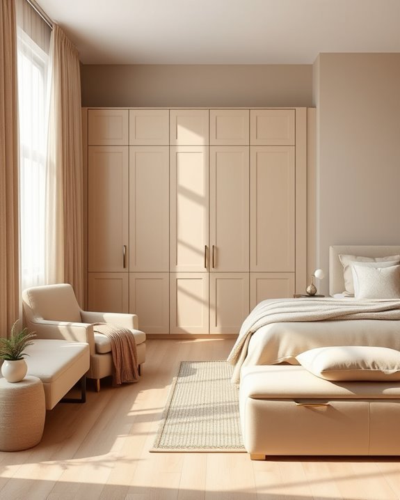beige multifunctional storage solutions
