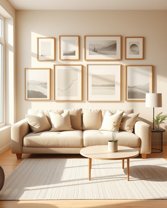 beige photo displays personalize spaces