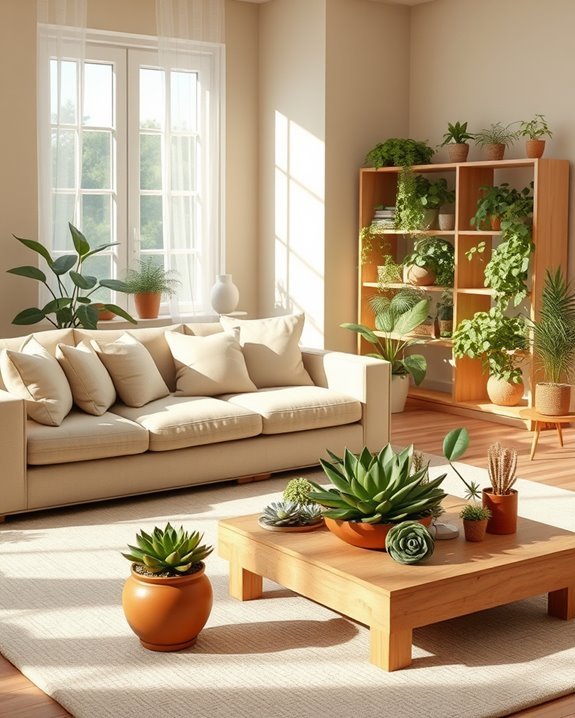 beige plants enhance living spaces
