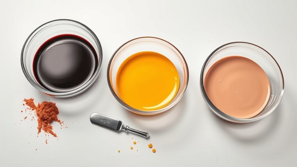 binder pigment ratio influences color