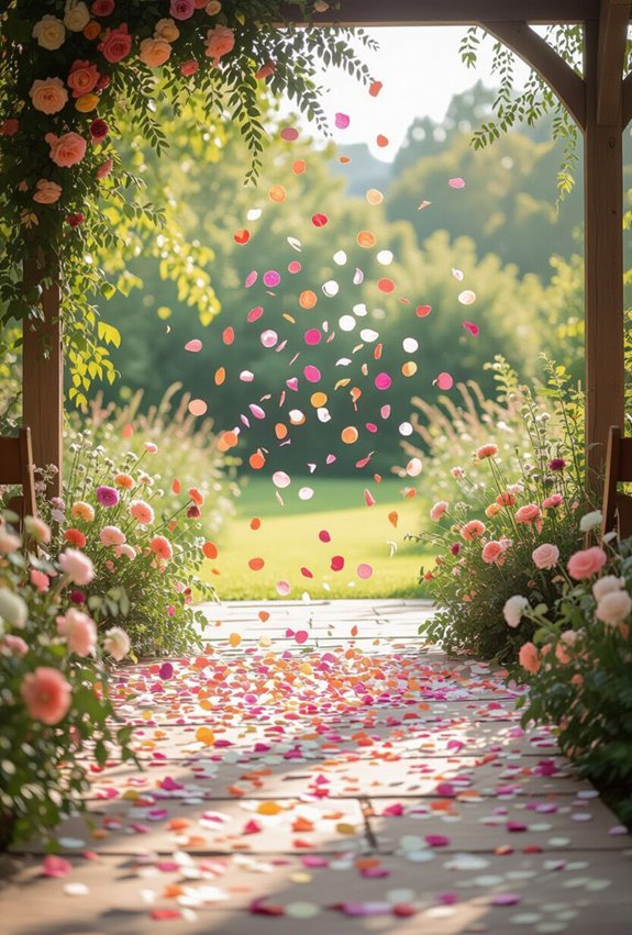 biodegradable confetti petal toss