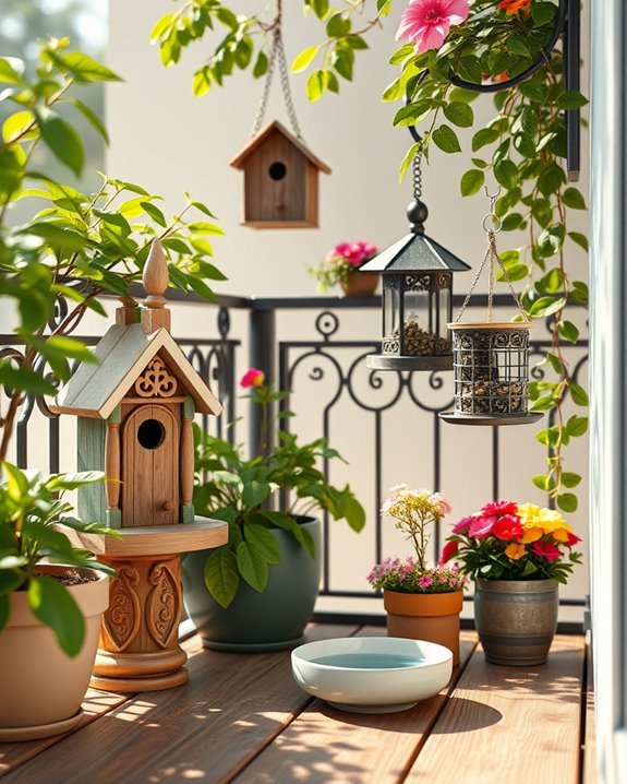 birdhouses and feeders decor