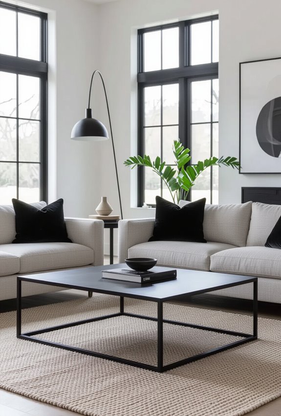 black accents for modern contrast