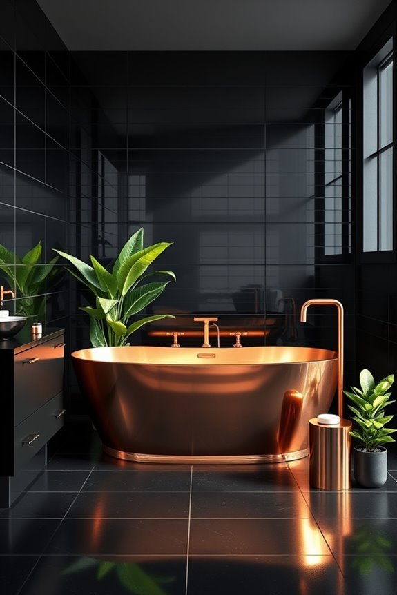 black and copper elegance