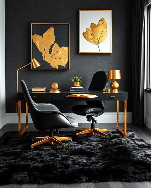 black and gold elegance