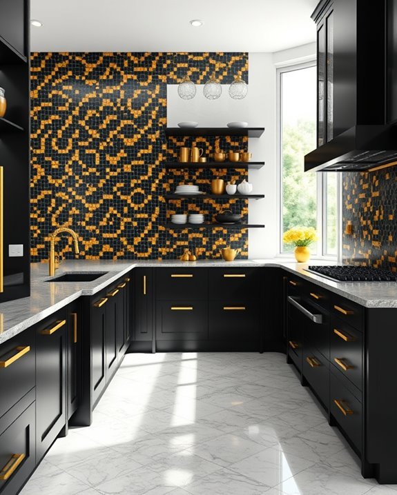 black and gold elegance