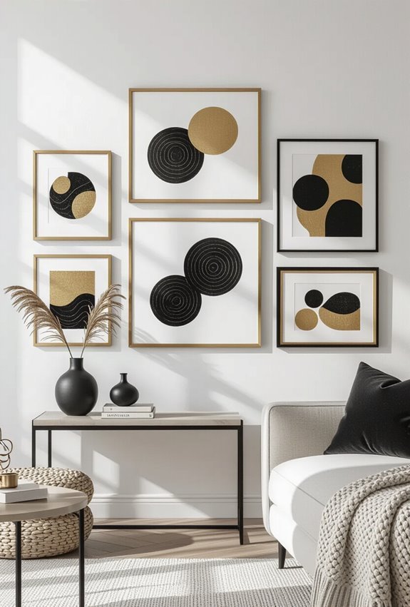 black and gold framed gallery