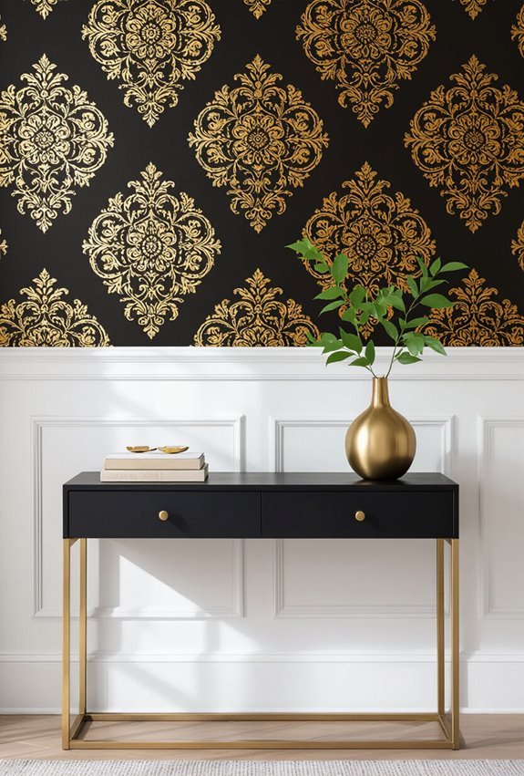 black and gold luxe transformation