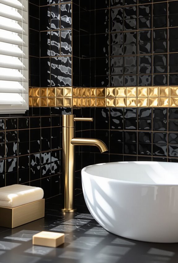 black and gold textured shine