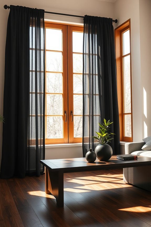 black and wood elegance