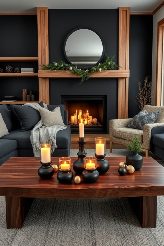 black and wood elegance