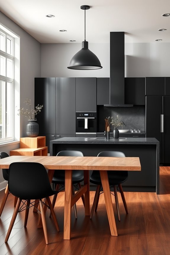 black and wood harmony