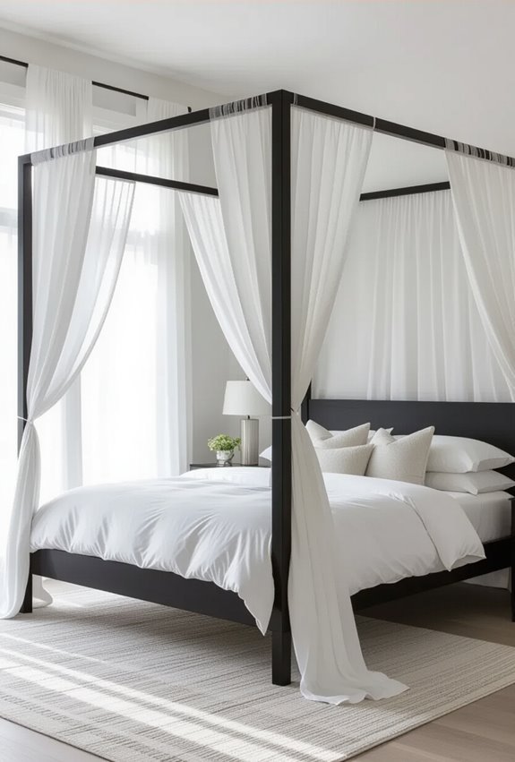 black canopy white sheers