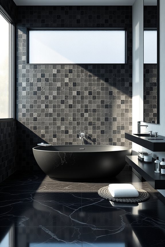 black granite mosaic elegance