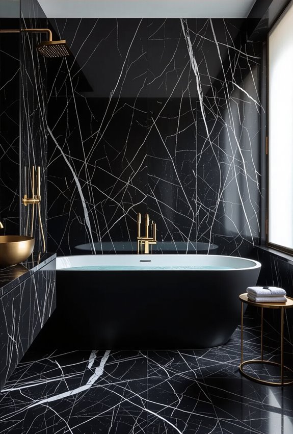 black marble with gold