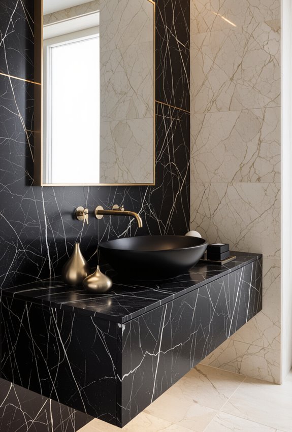 black marble with metallic