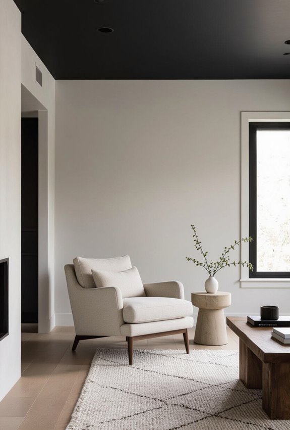 black matte velvet ceiling sanctuary