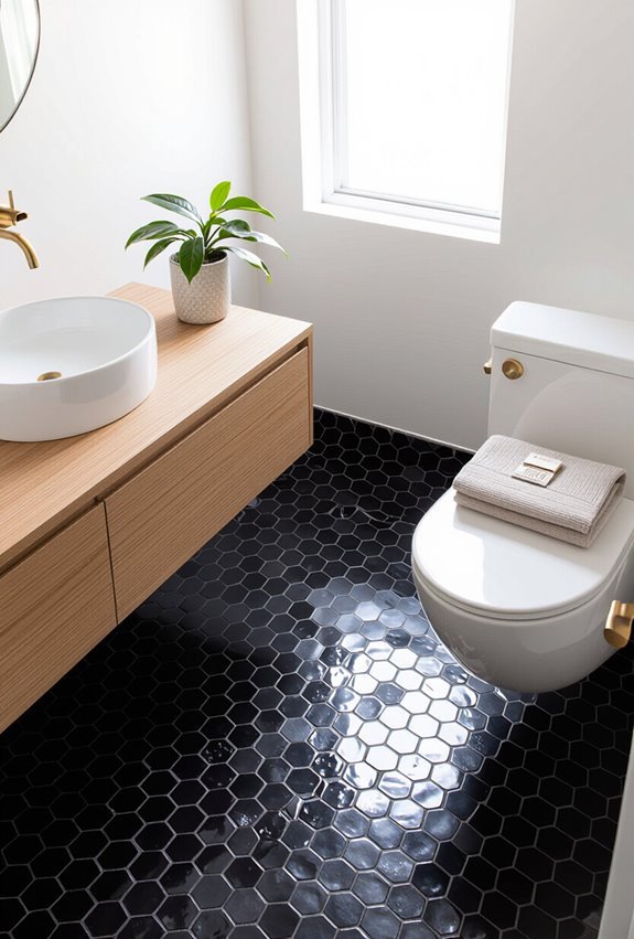 black mosaic floor drama