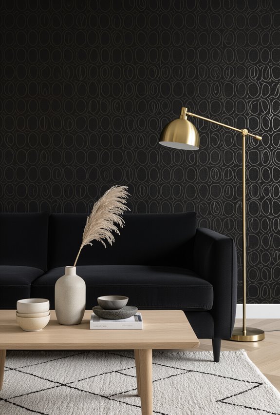 black wallpaper styling ideas