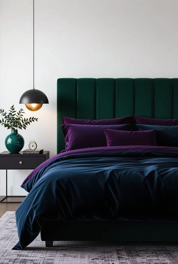 black with jewel toned accents