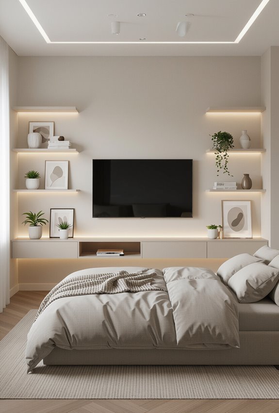 blend tv with surrounding decor