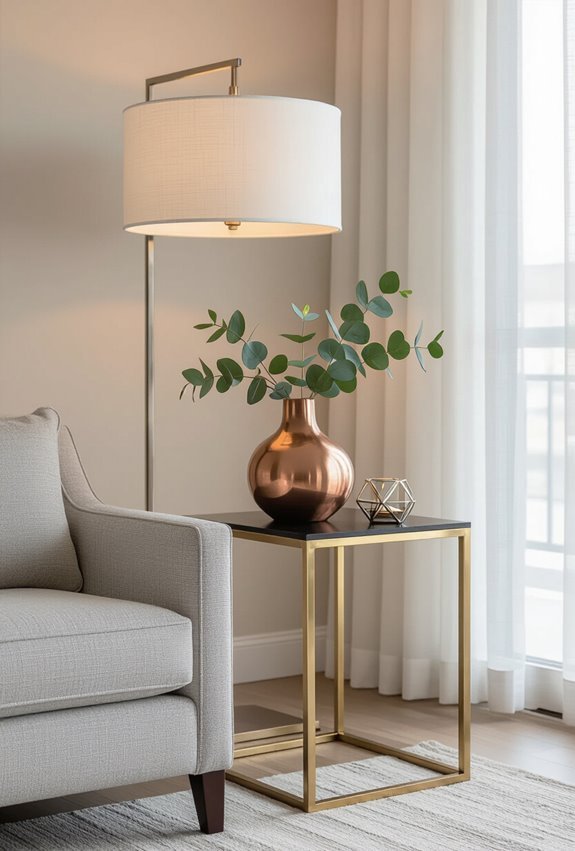 blend warm brass and copper
