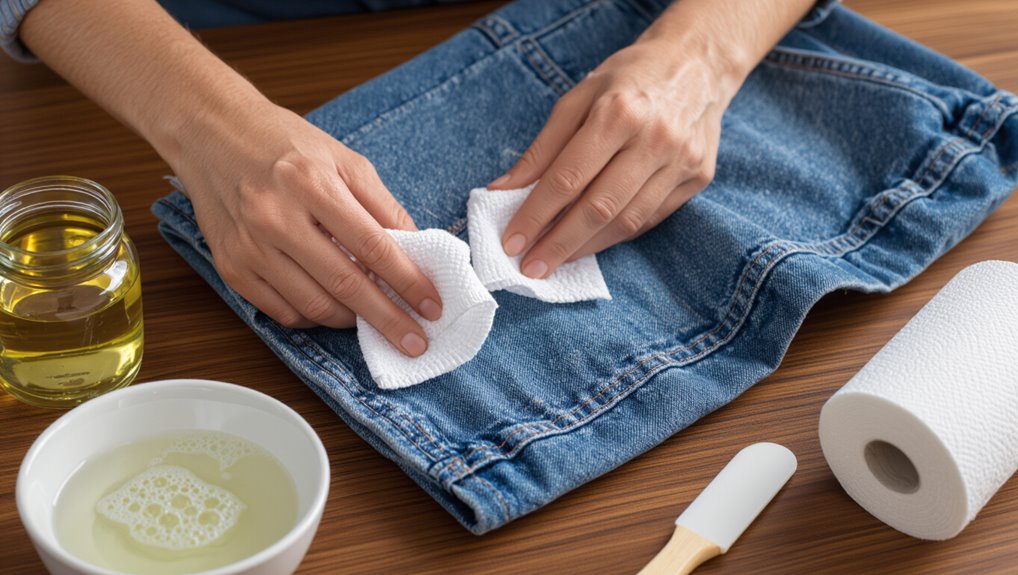 blot scrape treat launder