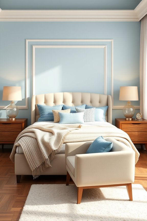 blue and beige harmony