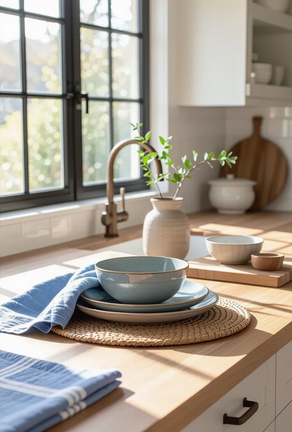 blue and brown cozy textiles