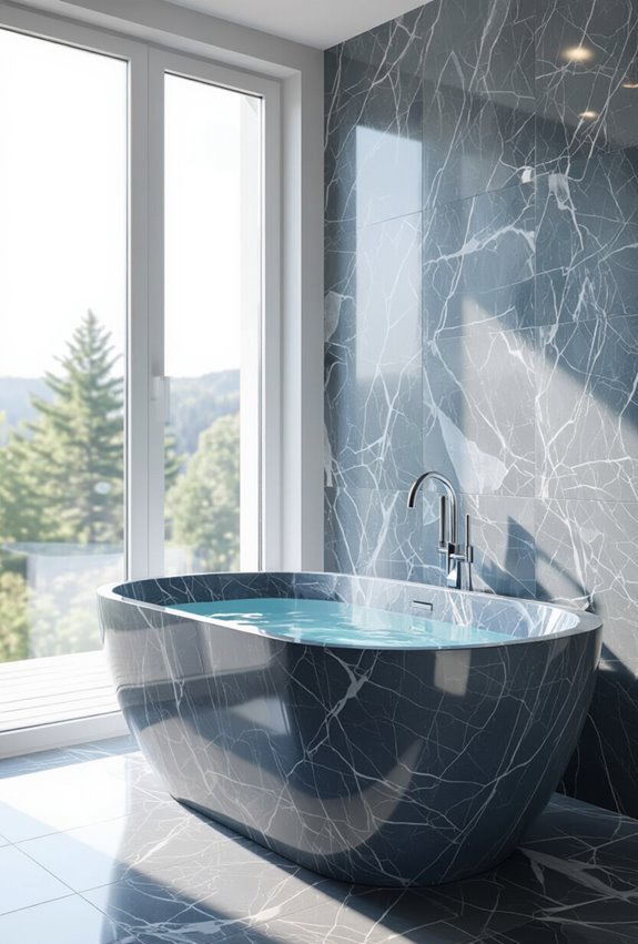blue and grey marble luxury