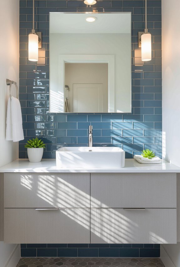 blue and grey subway pattern
