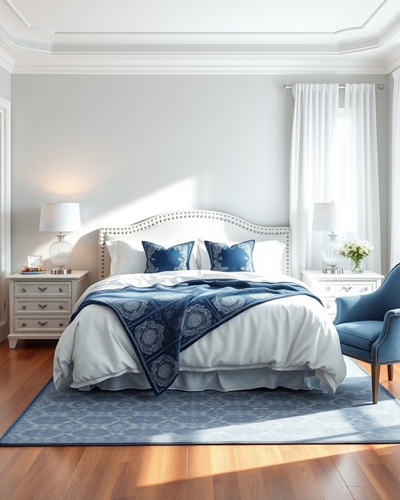 blue and white elegance