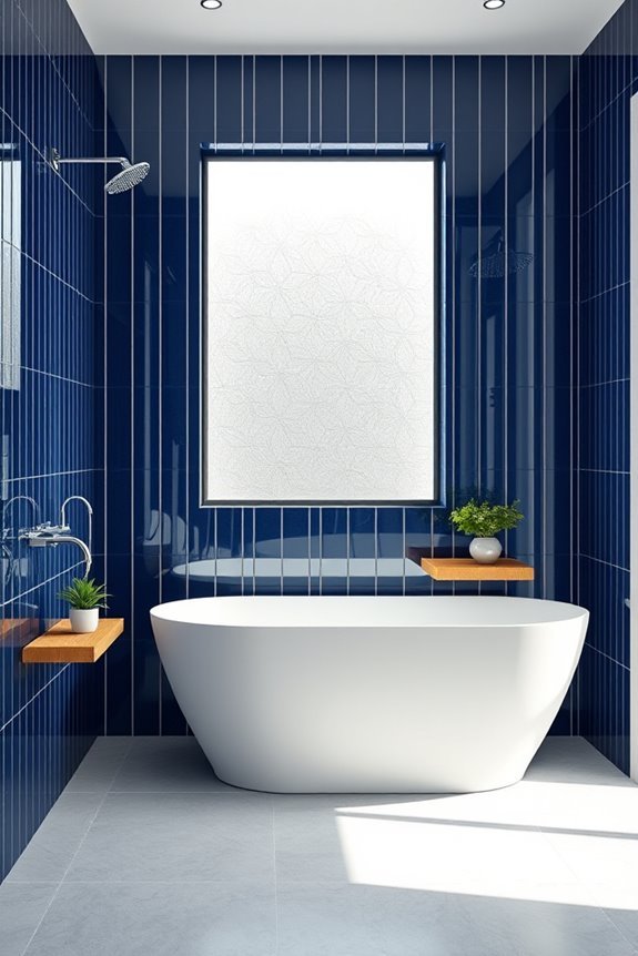 blue and white tiles
