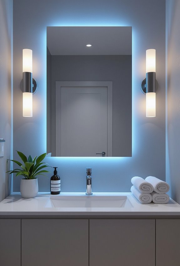 blue grey led mood lighting