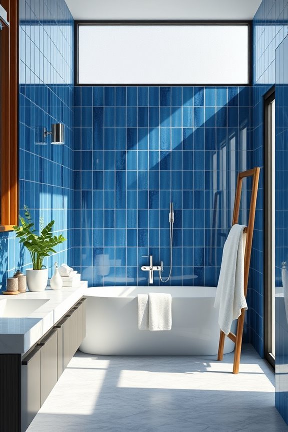 blue tiles with accents