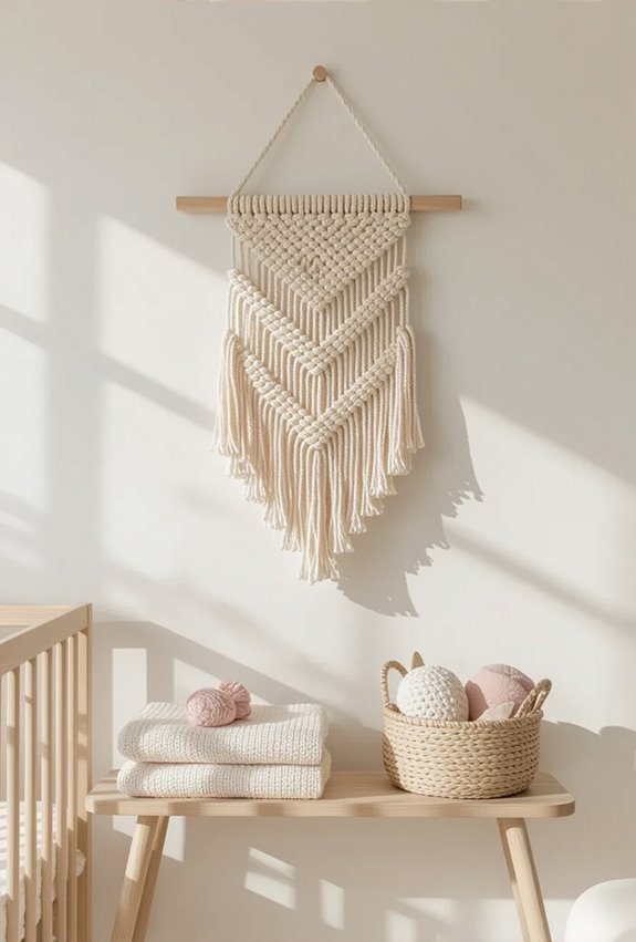 blush macram textured focalpoint