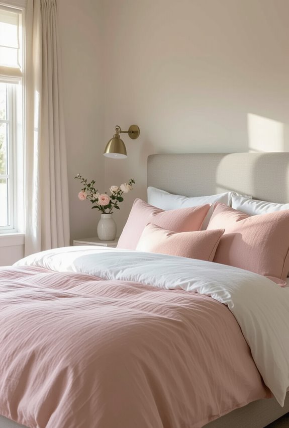 blush pink warm gray