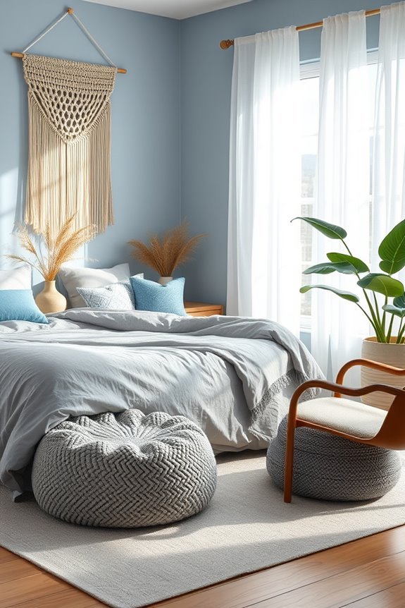 bohemian blue and grey d cor