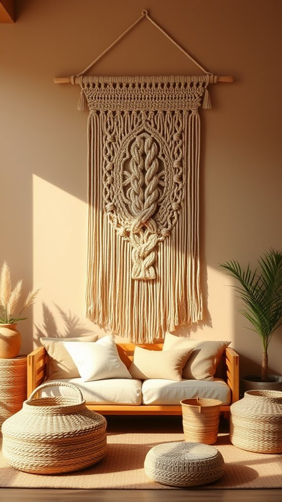 bohemian brown macram decor