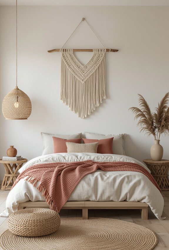 bohemian coastal textured wallscape