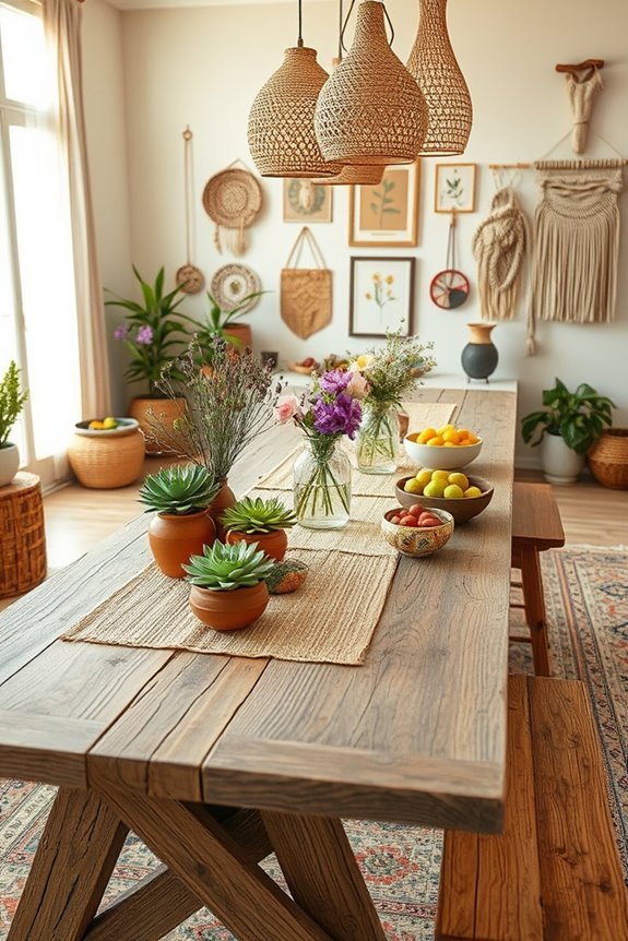 bohemian floral centerpiece ideas