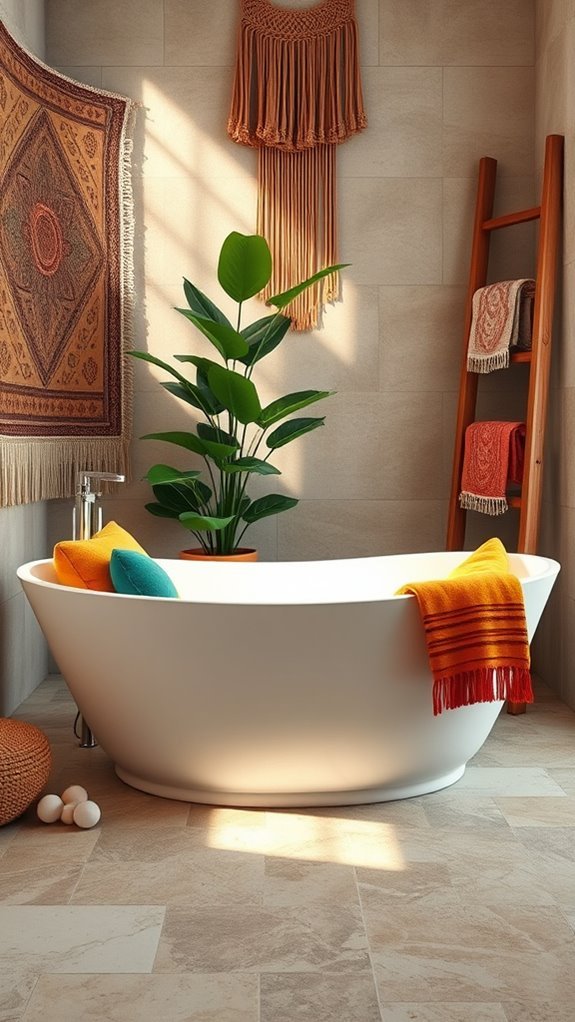 bohemian warmth through textiles