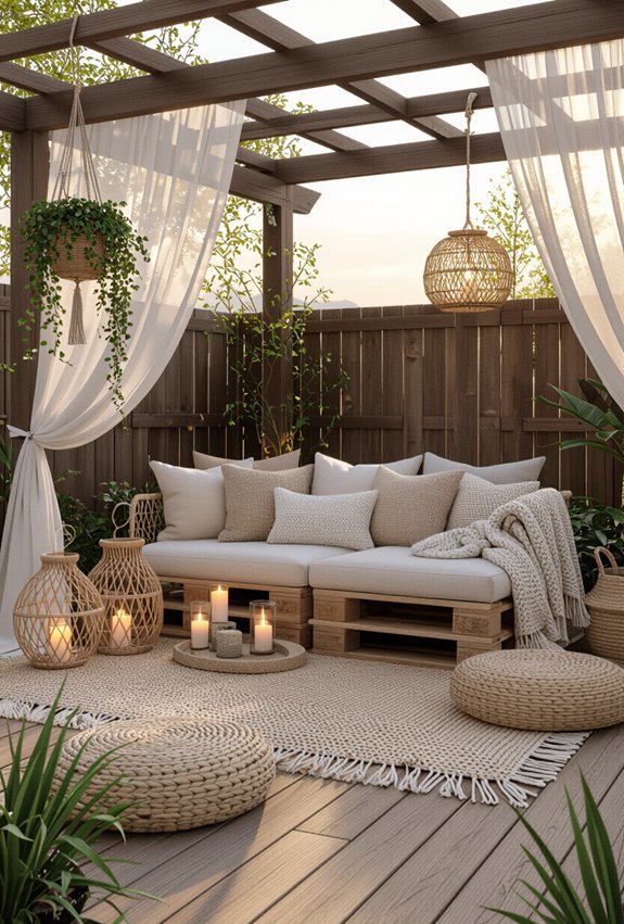 boho chic cozy backyard retreat