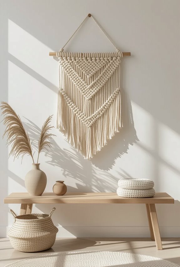 boho macram wall texture