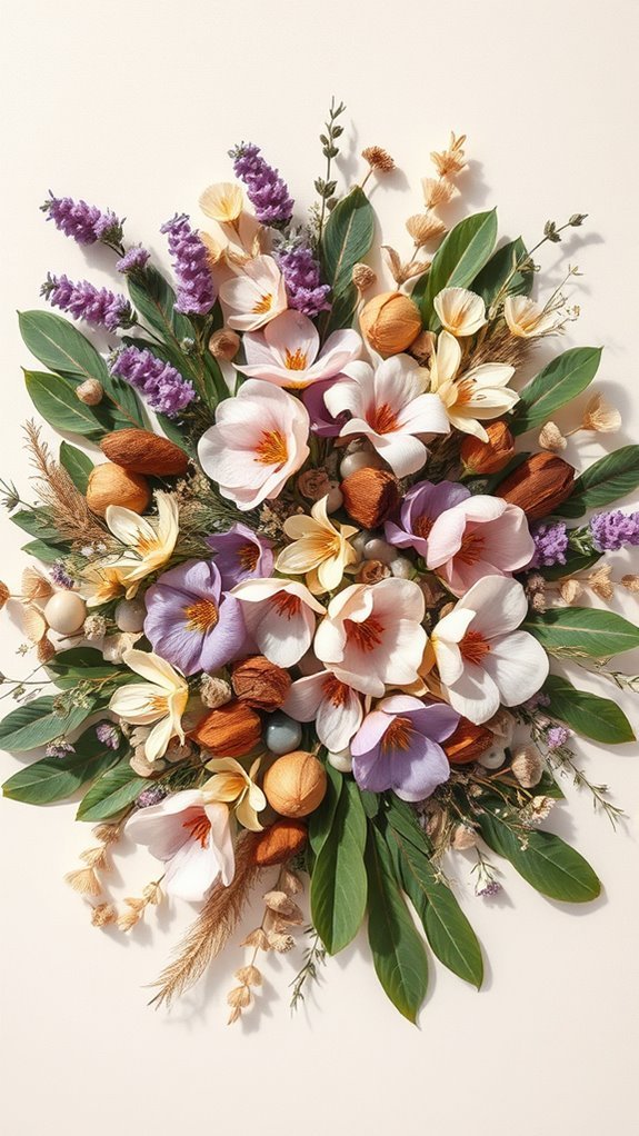 boho natural elements collage