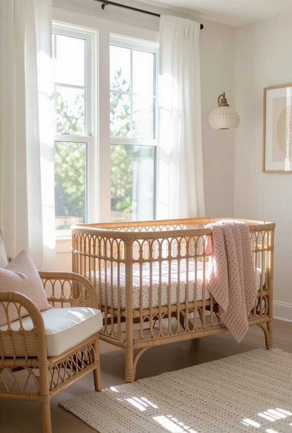 boho rattan nursery essentials