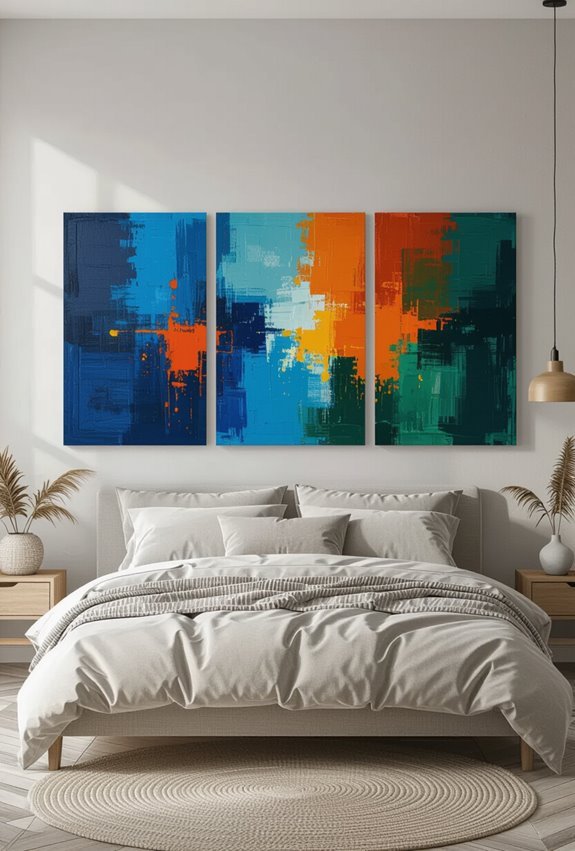 bold abstract canvases for color