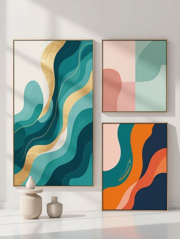 bold abstract color coordination