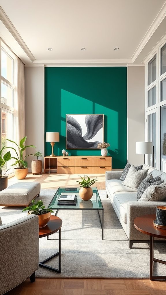 bold accent walls enhance ambiance