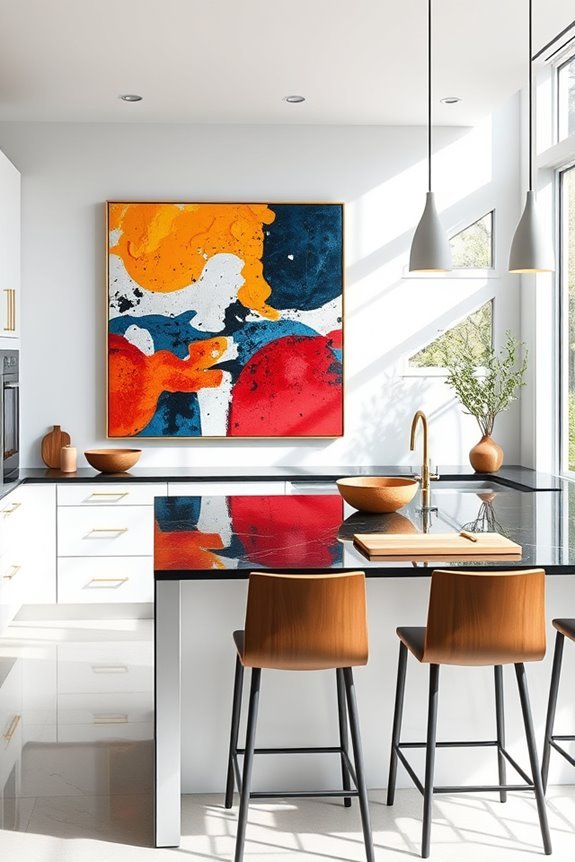 bold art transforms kitchens